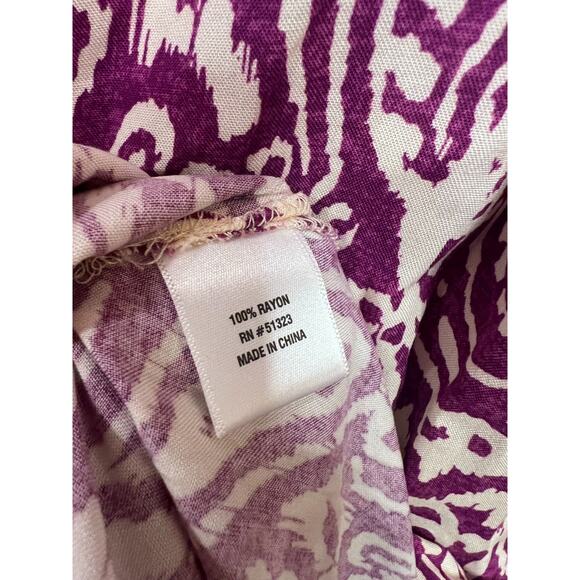 1.State NWT Dress Size MED Purple White Maxi Sleeveless - Picture 4 of 7